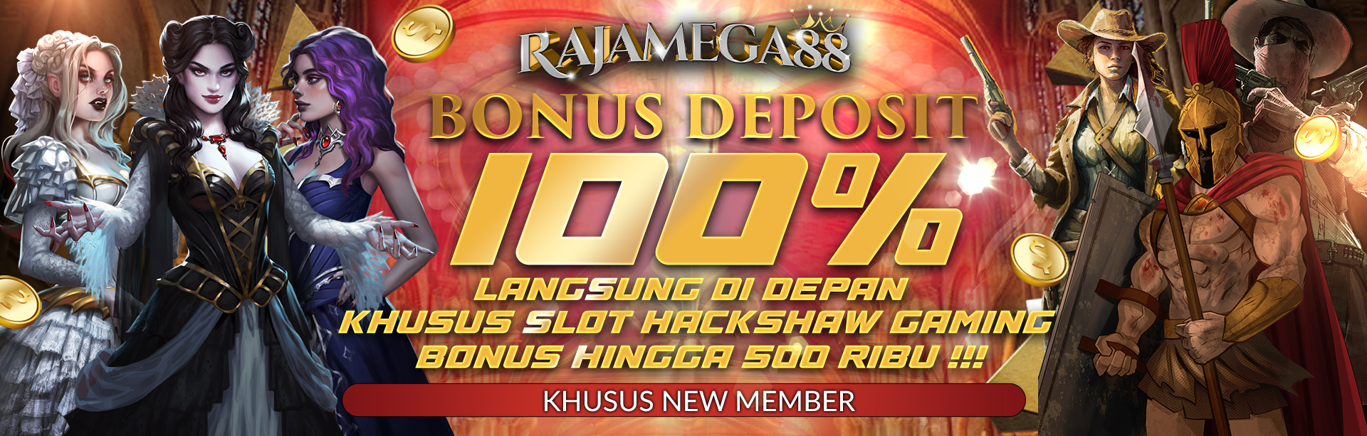 BONUS DEPOSIT 100% KHUSUS SLOT HACKSHAW GAMING